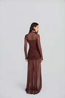 VESTIDO LONGO DRAPEADO ZOE