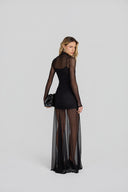VESTIDO LONGO DRAPEADO ZOE
